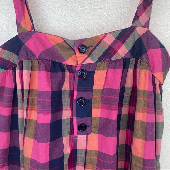 VS PINK Bright Plaid Sundress Mini Dress w/Pockets - Picture 3 of 10